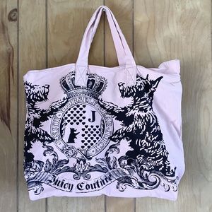 Juicy Couture Y2K Vintage Tote Bag Pink Beach Bag